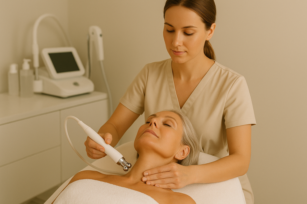 tratamiento facial con tecnología reafirmante para flacidez facial